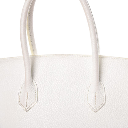 Hermes Taurillon Clemence Birkin 35 White 10 of 17