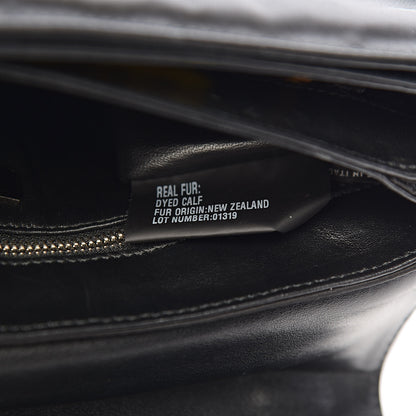 Prada Nylon Calf Hair Leopard Print Crossbody Bag Black Sole 7 of 17