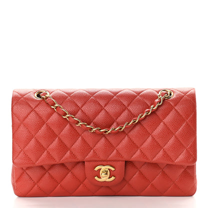 Chanel Caviar Quilted Medium Double Flap Orange 1 of 11