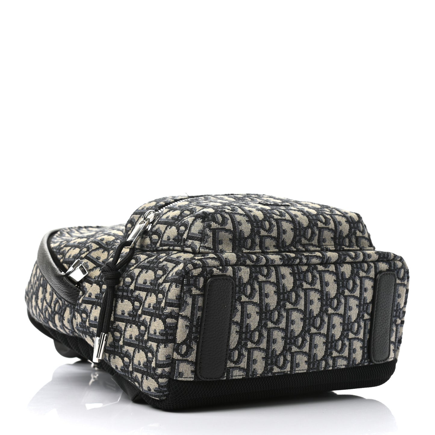 Oblique Calfskin Rider Backpack Beige Black