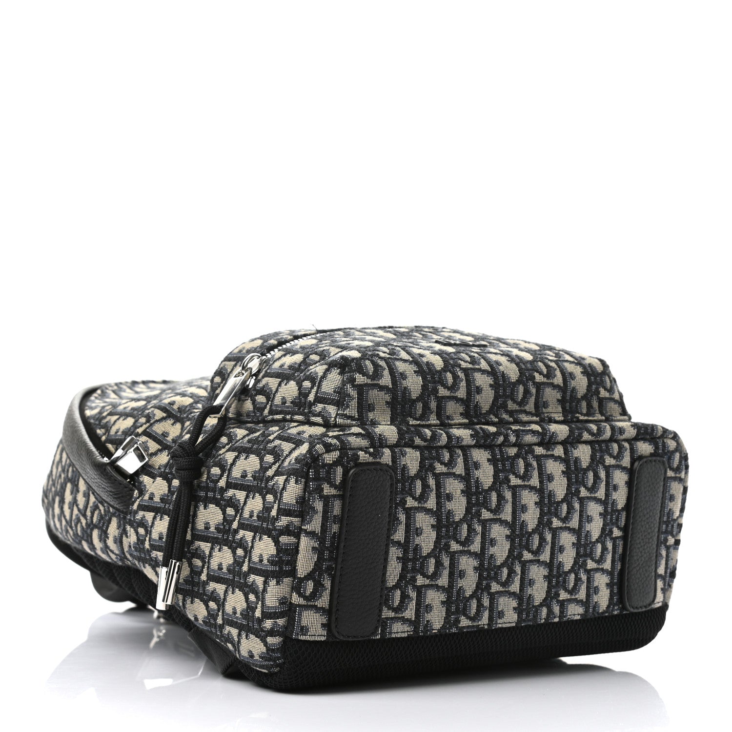 Christian Dior Oblique Calfskin Rider Backpack Beige Black 4 of 9
