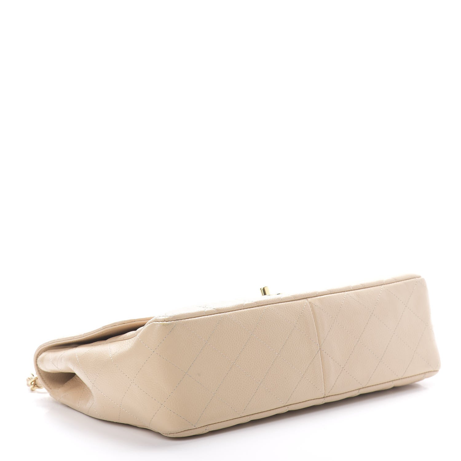 Chanel Caviar Quilted Jumbo Single Flap Beige Clair 3 of 15