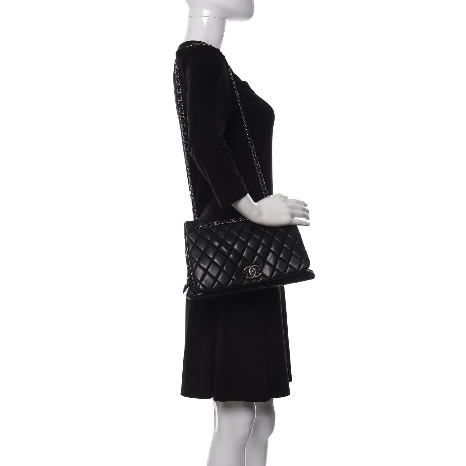 Chanel Lambskin Large New Bubble Flap Black 2 of 10