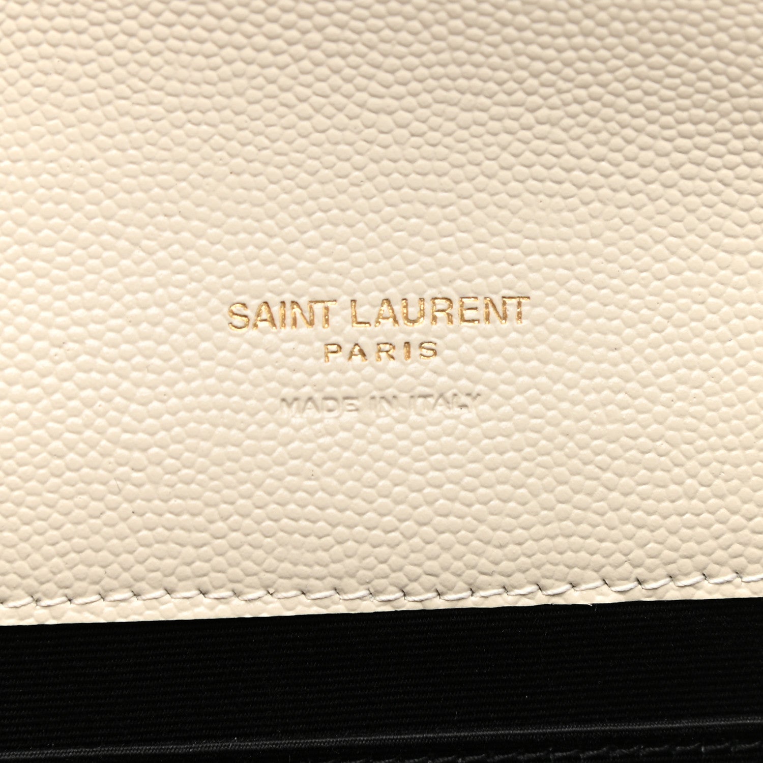 Saint Laurent Grain De Poudre Matelasse Chevron Monogram Envelope Clutch Crema Soft 6 of 8