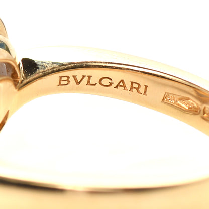 Bulgari 18K Yellow Gold Chalcedony Sassi Ring 54 6.75 4 of 4