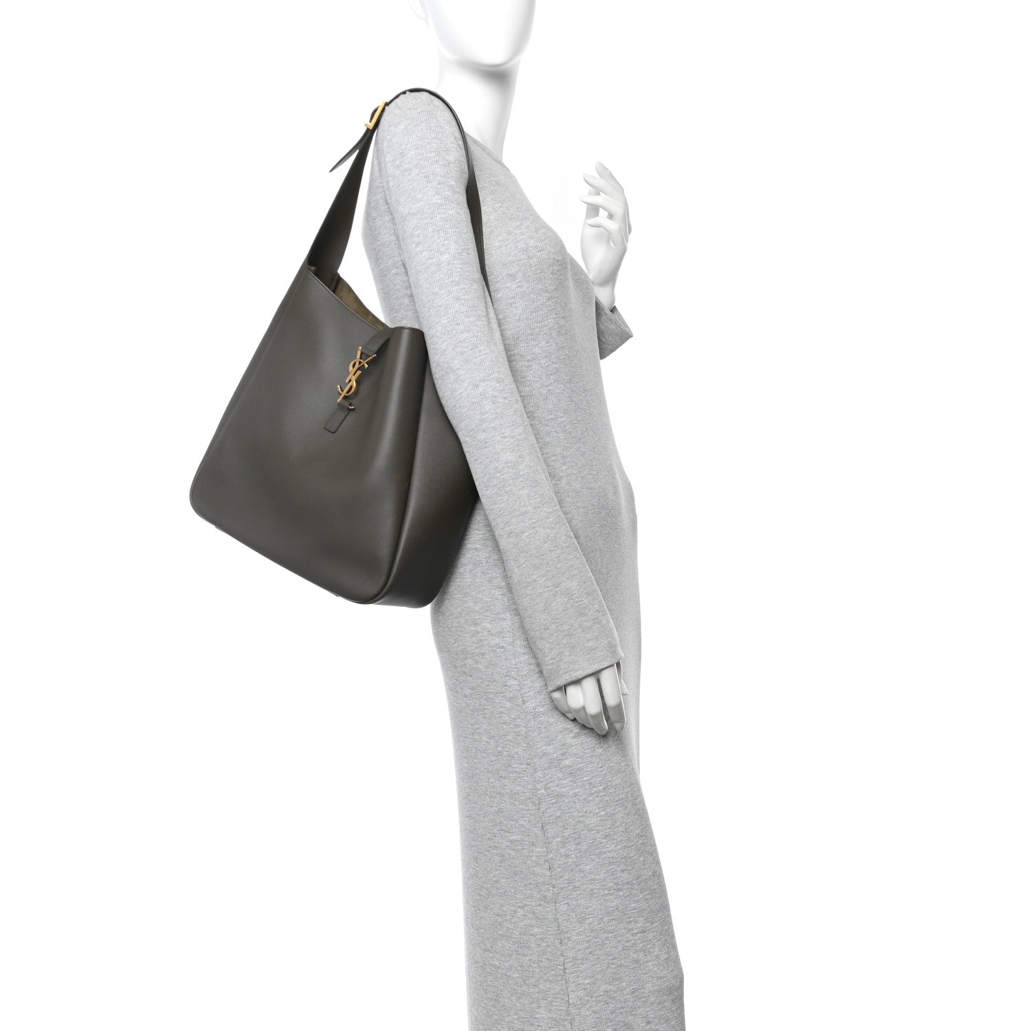 Saint Laurent Smooth Calfskin Large Le 5 A 7 Soft Hobo Light Musk 2 of 10