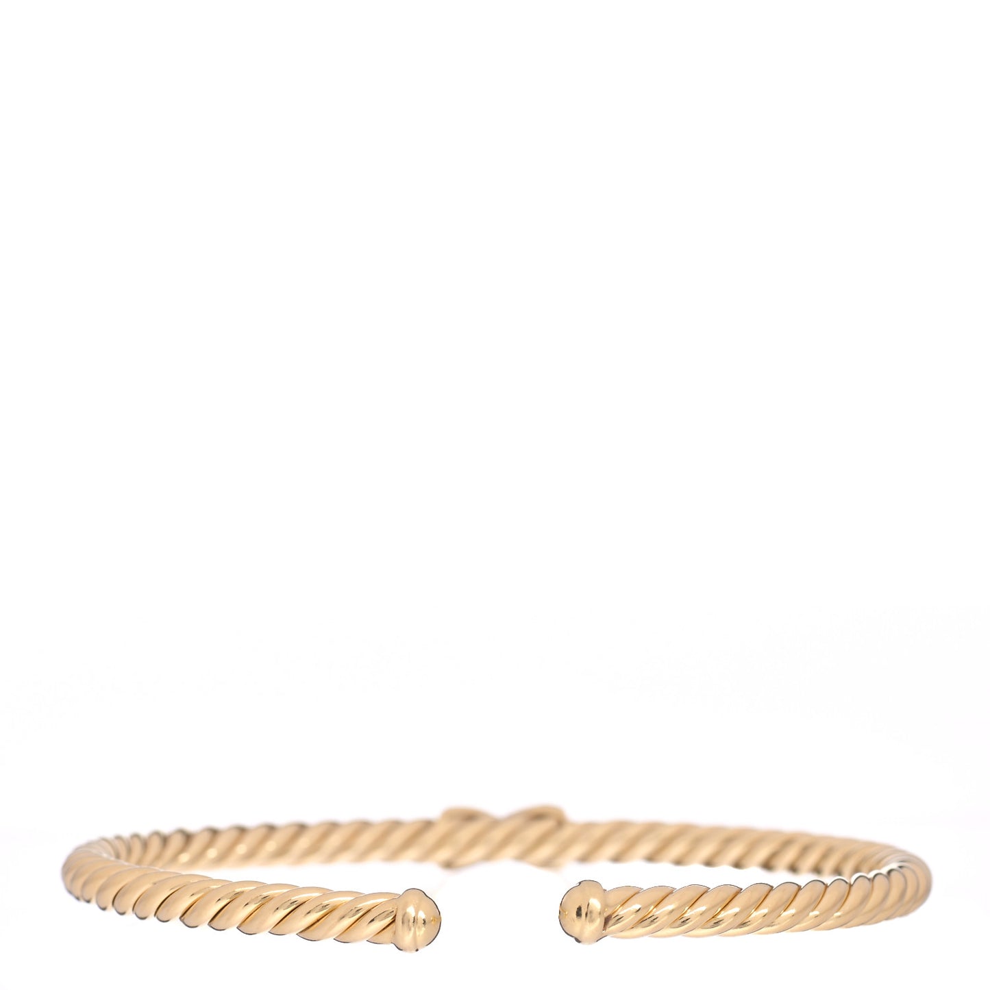 18K Yellow Gold Diamond 4mm Cablespira X Station Cable Bracelet