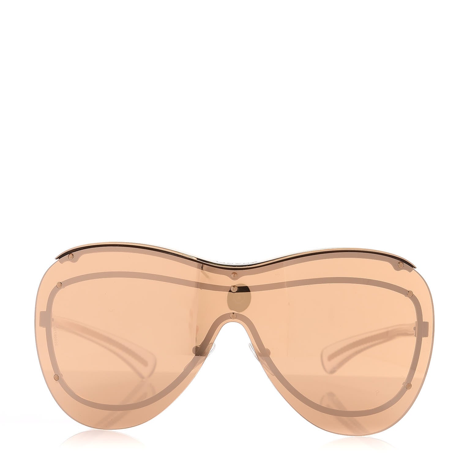 Chanel Rimless Shield Chain Sunglasses 71262 Gold 4 of 7
