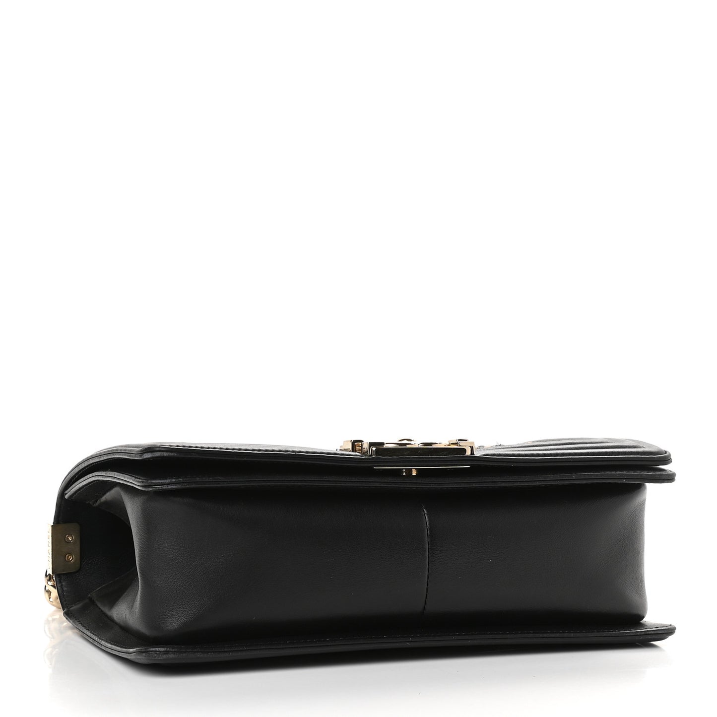 Lambskin Cotton Woven Medium Boy Flap Black