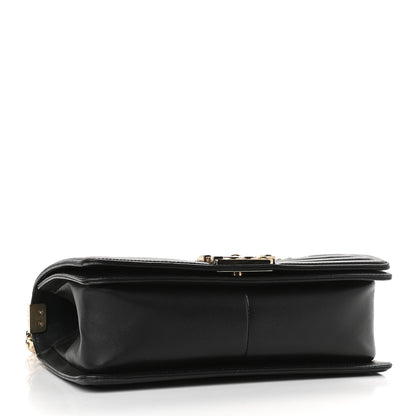 Chanel Lambskin Cotton Woven Medium Boy Flap Black 4 of 9