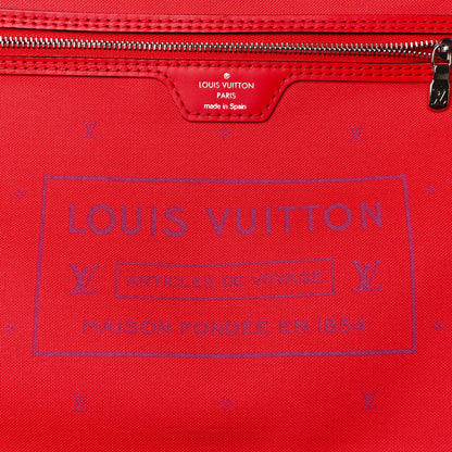 Louis Vuitton Monogram Escale Neverfull MM Rouge 8 of 15