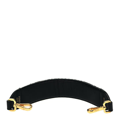 Fendi Calfskin Sequin FF Strap You Black Gold 2 of 4