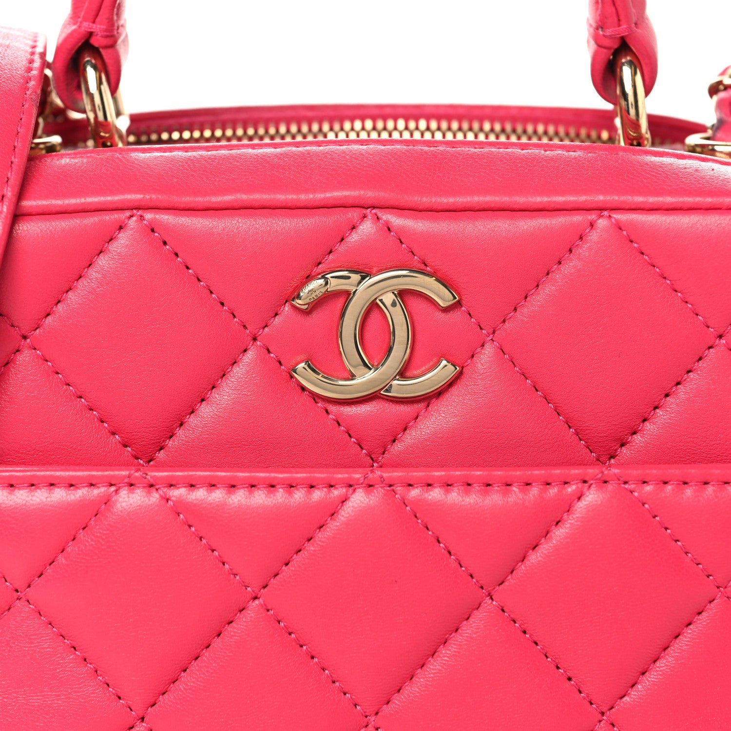 Chanel Lambskin Quilted Small Trendy CC Bowling Bag Pink 9 of 14