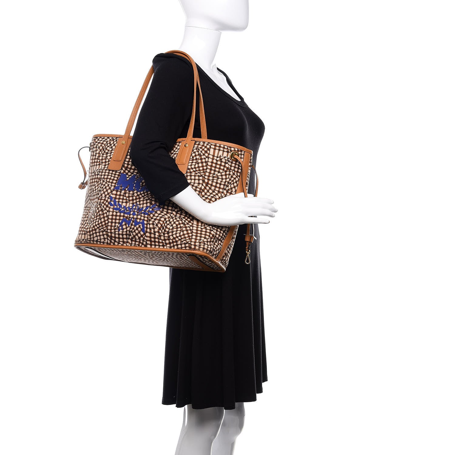 MCM Visetos Medium Liz Reversible Shopper Tote Cognac 2 of 18