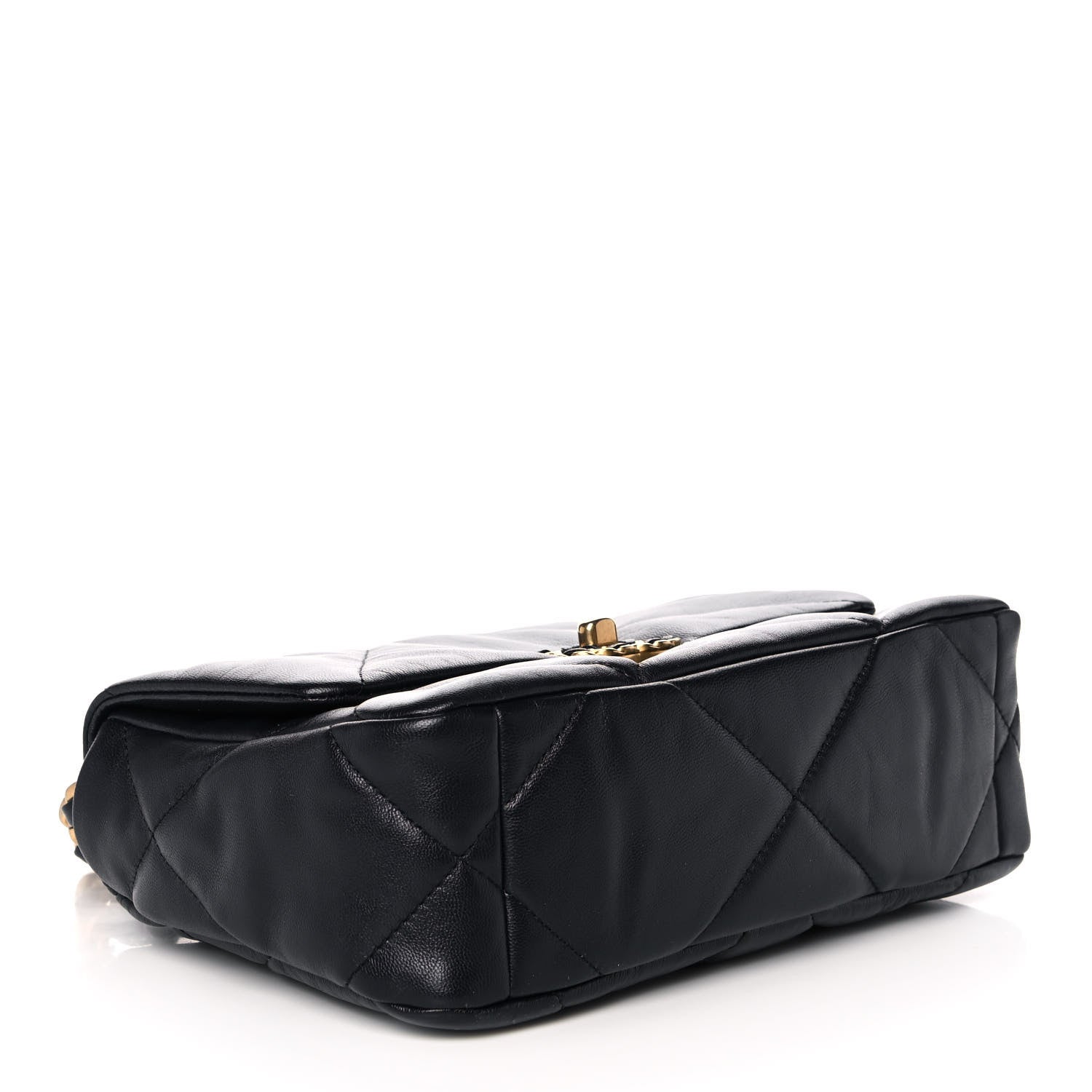 Chanel Goatskin Quilted Medium Chanel 19 Flap Navy Blue 4 of 12