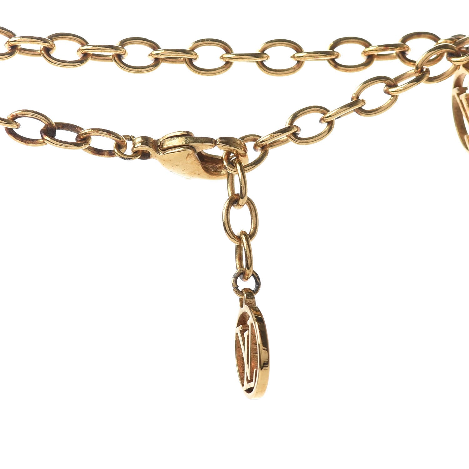 Louis Vuitton Logomania Sautoir Necklace Silver Gold 6 of 6