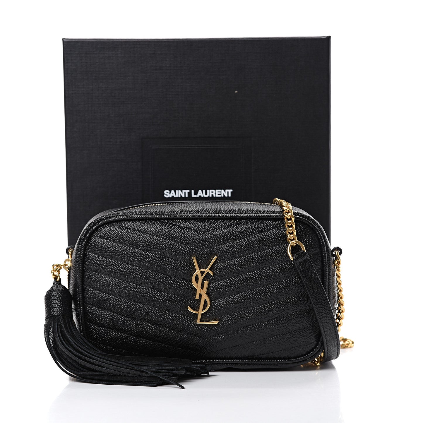 Grain De Poudre Matelasse Monogram Mini Lou Camera Bag Black