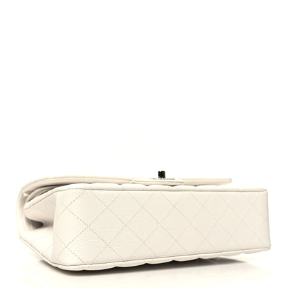 Chanel Caviar Quilted Medium Double Flap White 5 of 12