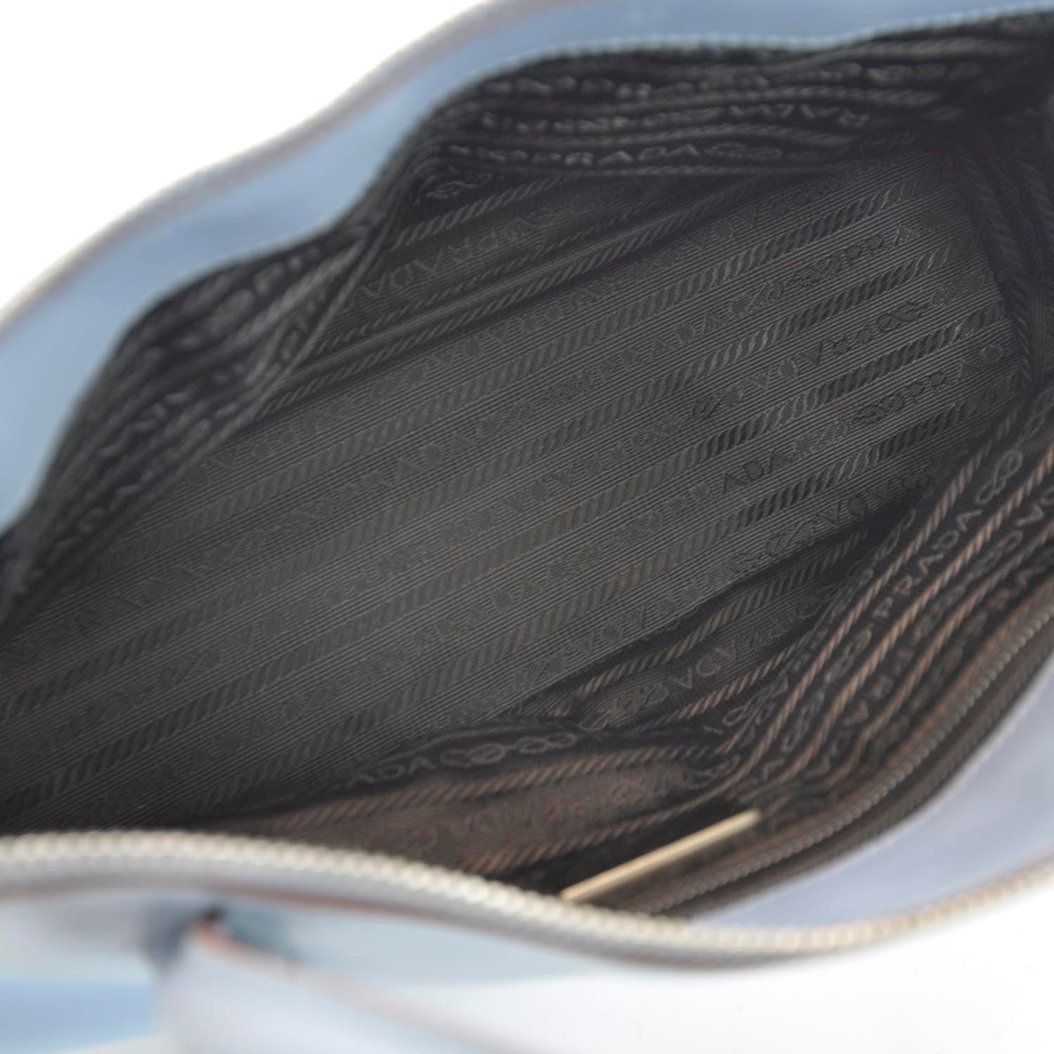 Prada Leather Shoulder Bag Blue 6 of 8