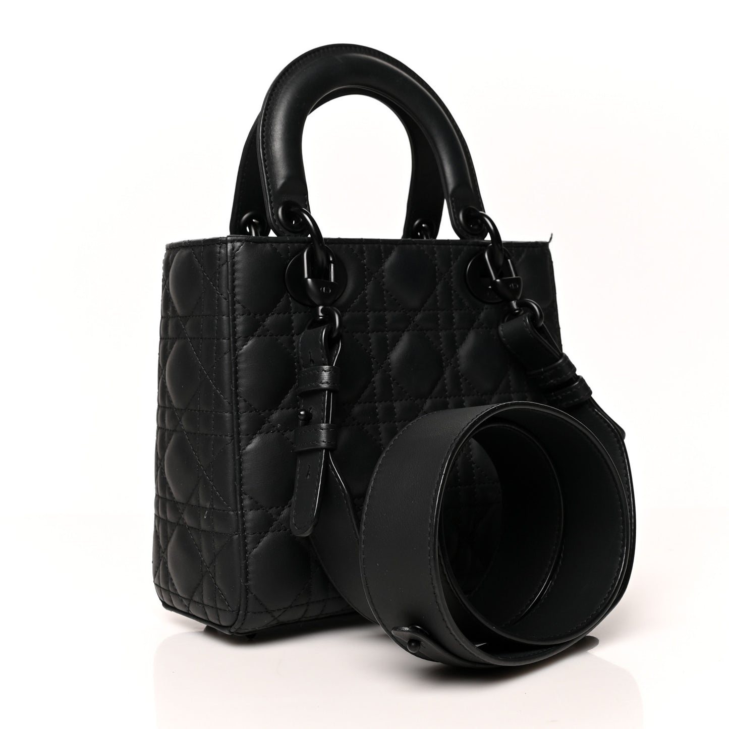 Ultra Matte Calfskin Cannage Small My ABCDior Lady Dior Black
