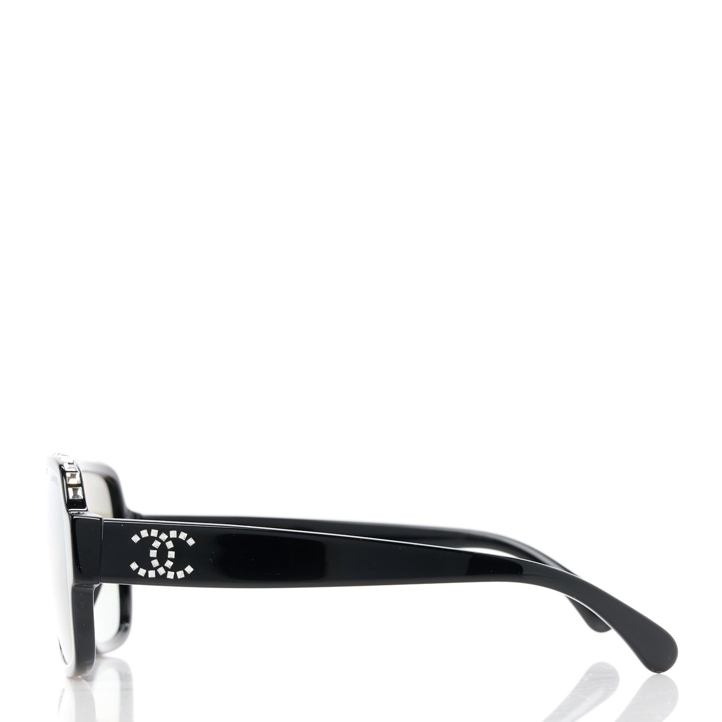 Acetate Crystal CC Shield Sunglasses 71431A Light Grey