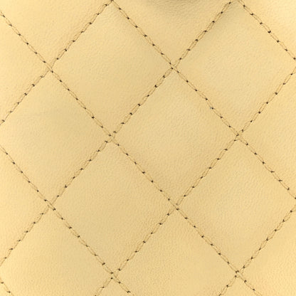 Chanel Lambskin Quilted Kisslock Crossbody Yellow 8 of 11