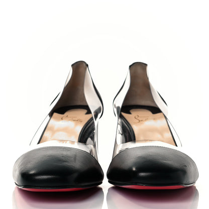 Christian Louboutin Nappa PVC Grandola 55 Wood Heel 40.5 Black 2 of 10