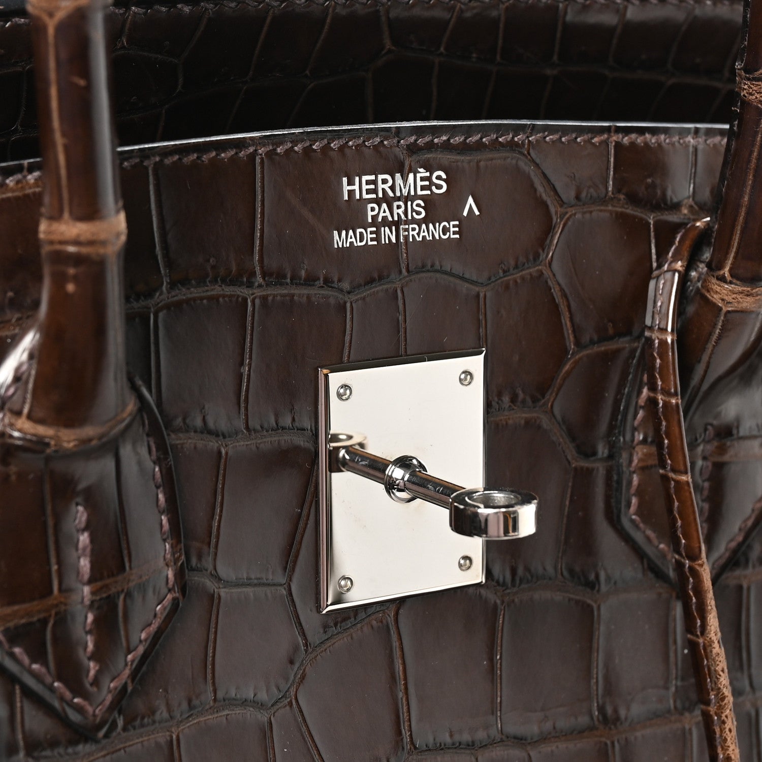 Hermes Shiny Porosus Crocodile Birkin 35 Havane 6 of 10