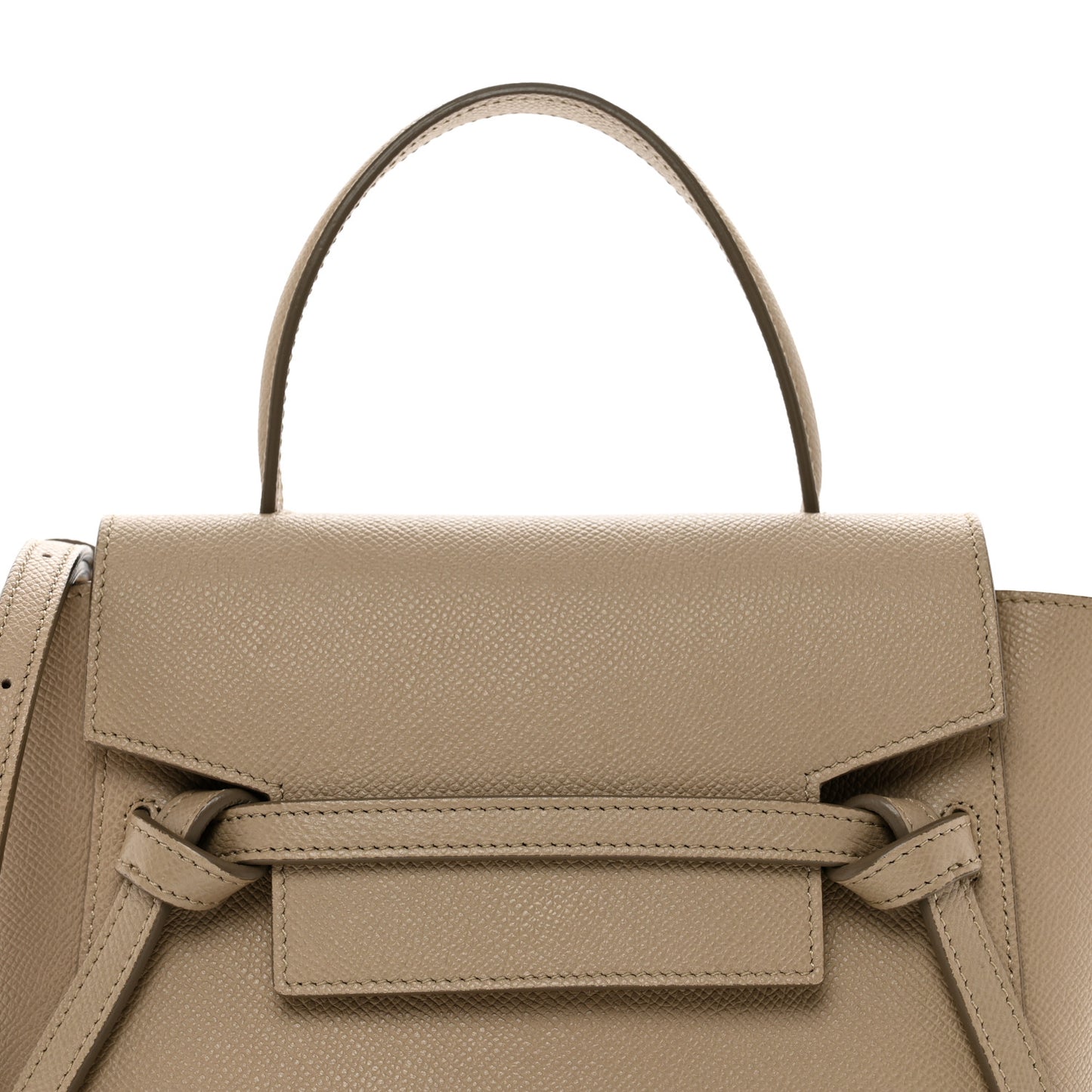Grained Calfskin Nano Belt Bag Light Taupe