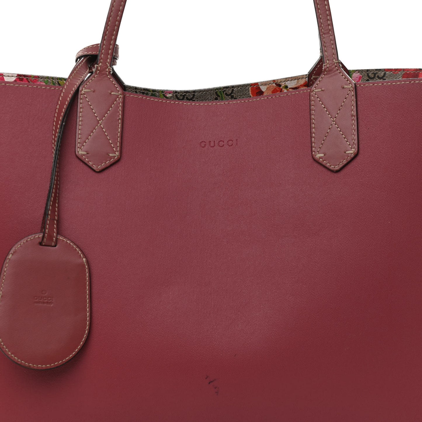 GG Supreme Monogram Blooms Medium Reversible Tote Beige Multicolor Dry Rose