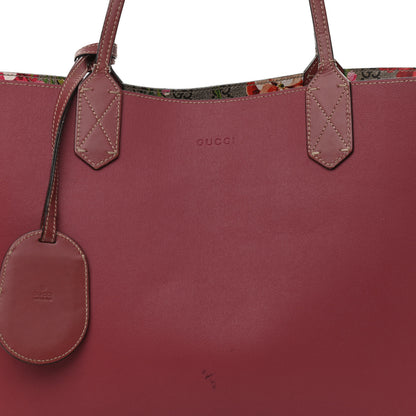 Gucci GG Supreme Monogram Blooms Medium Reversible Tote Beige Multicolor Dry Rose 14 of 24