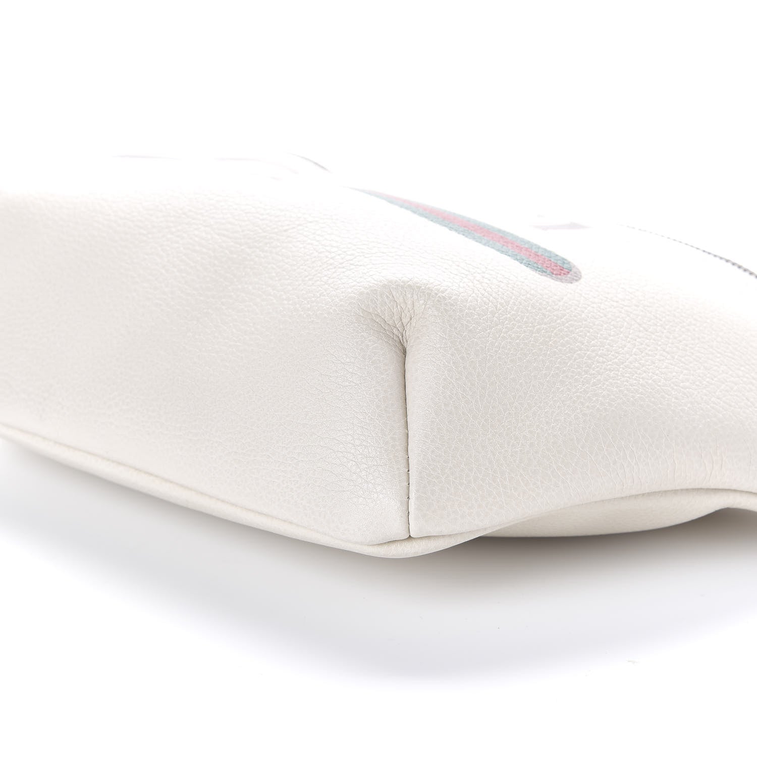 Gucci Grained Calfskin Logo Belt Bag White 9 of 10