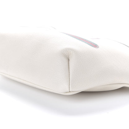 Gucci Grained Calfskin Logo Belt Bag White 9 of 10