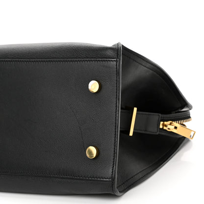 Saint Laurent Calfskin Small Monogram Cabas Black 10 of 12