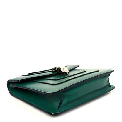 Bulgari Calfskin Small Serpenti Forever Snake Strap Crossbody Bag Emerald Green 5 of 12