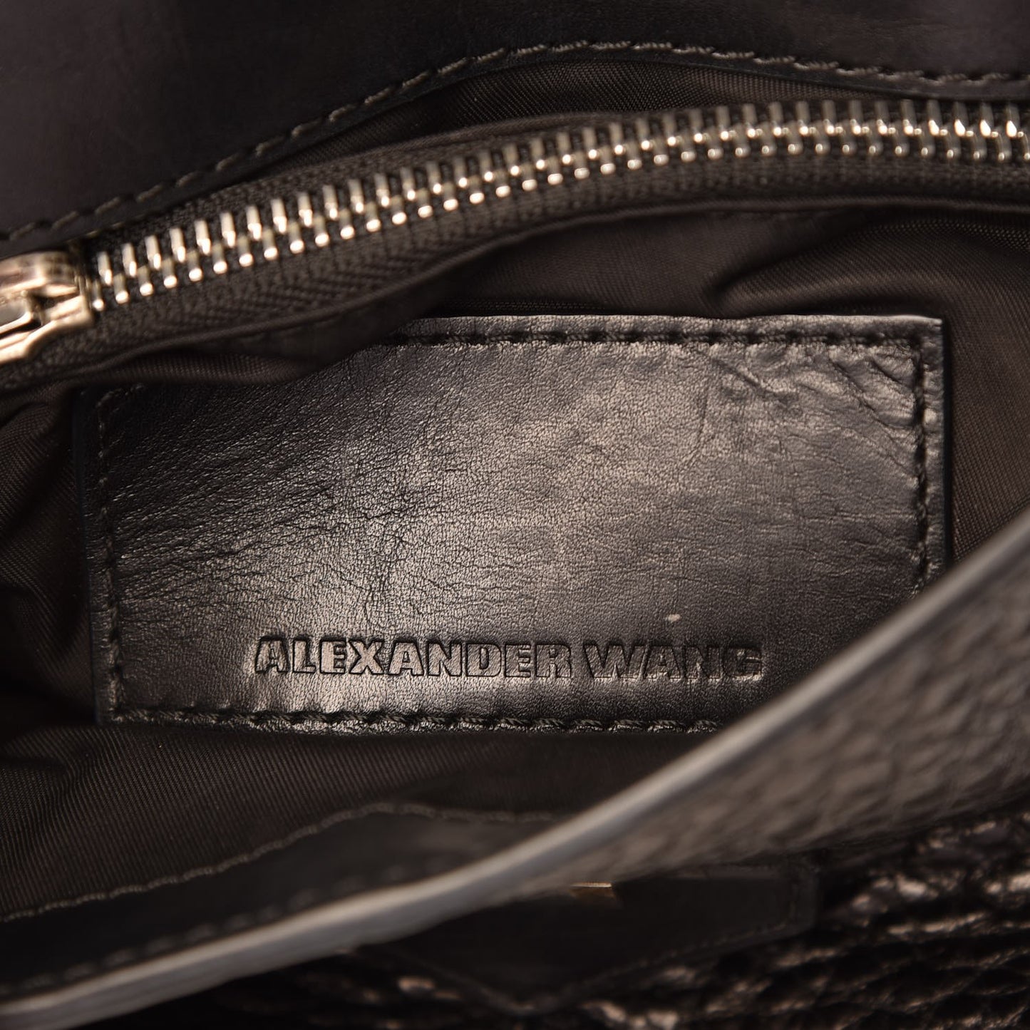 Calfskin Small Marion Tote Black Silver Hardware