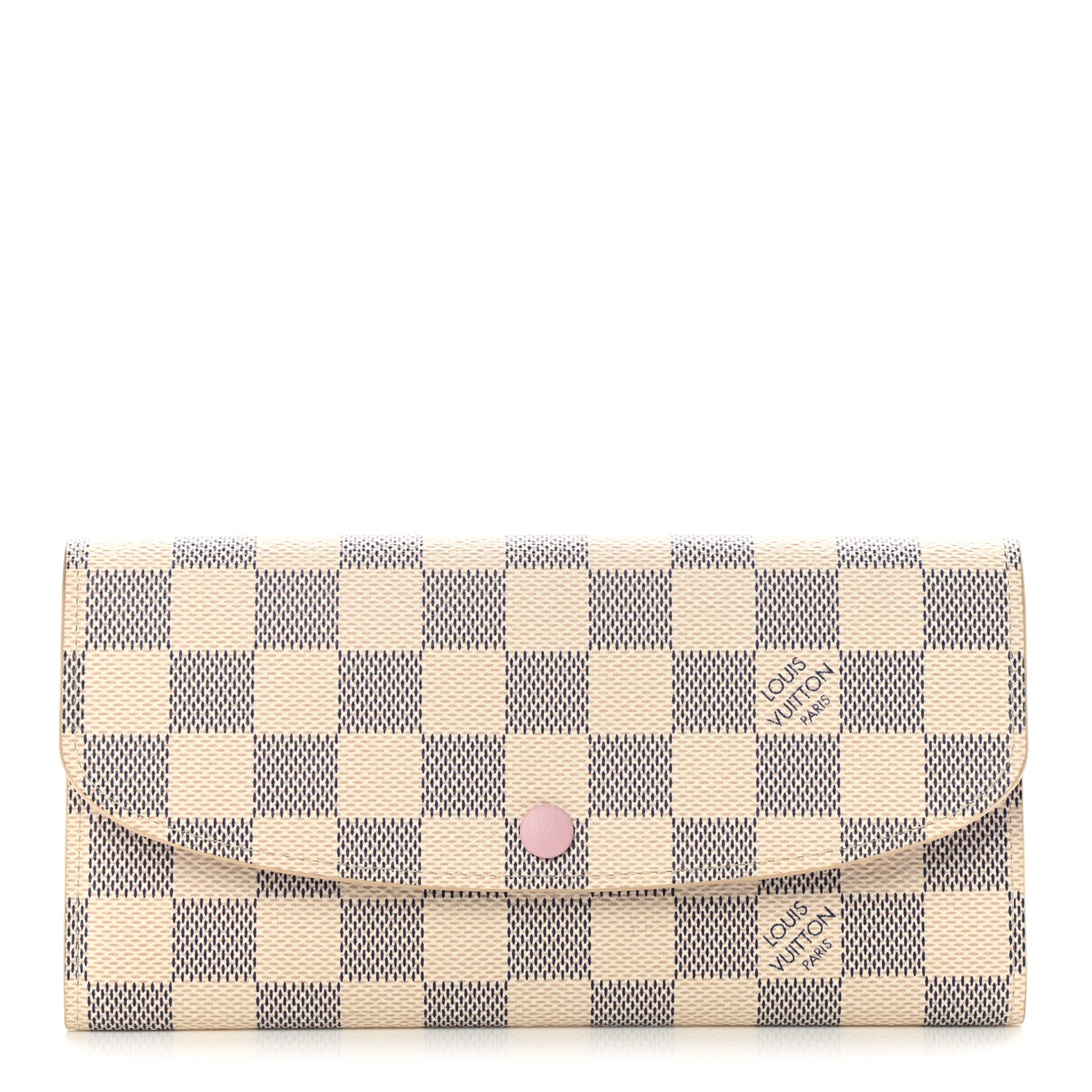 Louis Vuitton Damier Azur Emilie Wallet Rose Ballerine 1 of 6