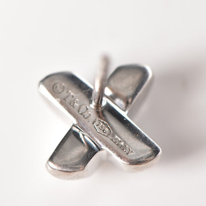 Tiffany 18K White Gold Diamond Paloma Picasso X Kiss Earrings 8 of 9