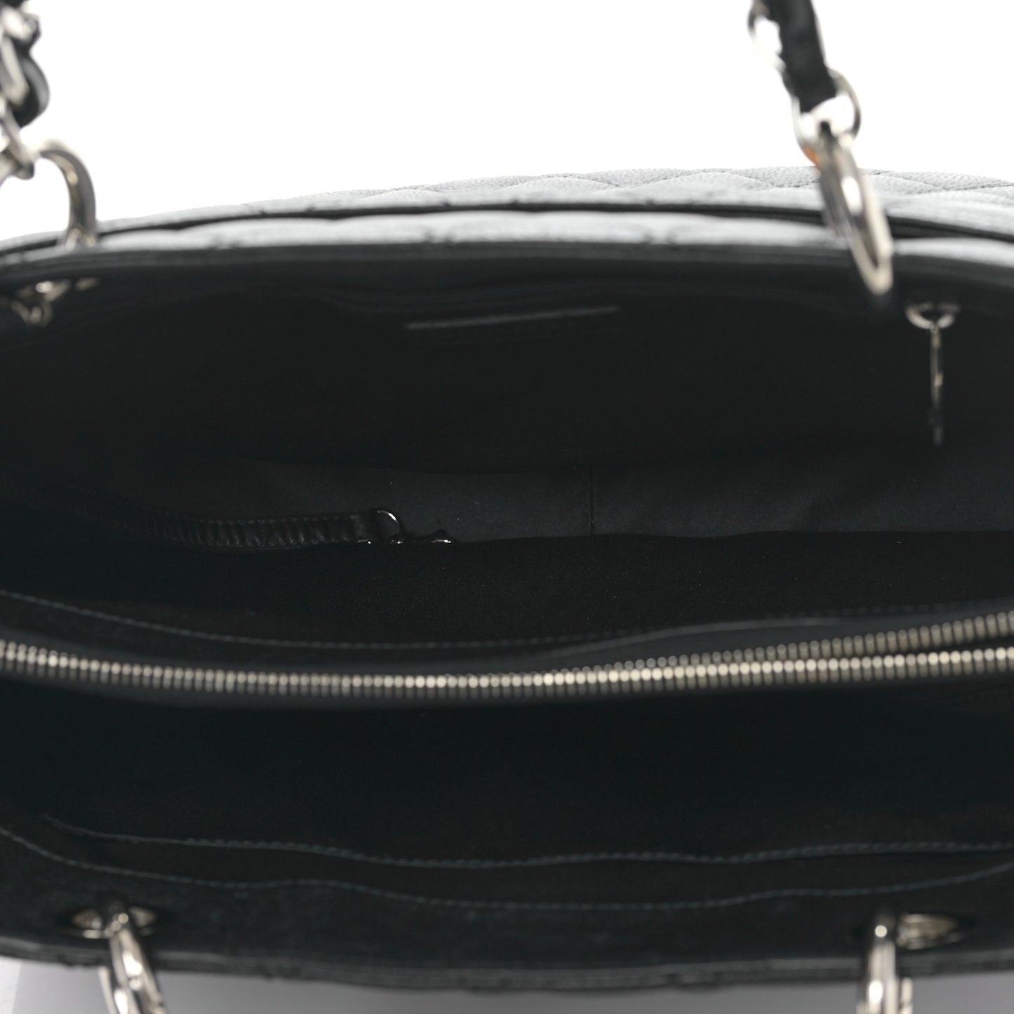 Caviar Quilted Grand Shopping Tote GST Black