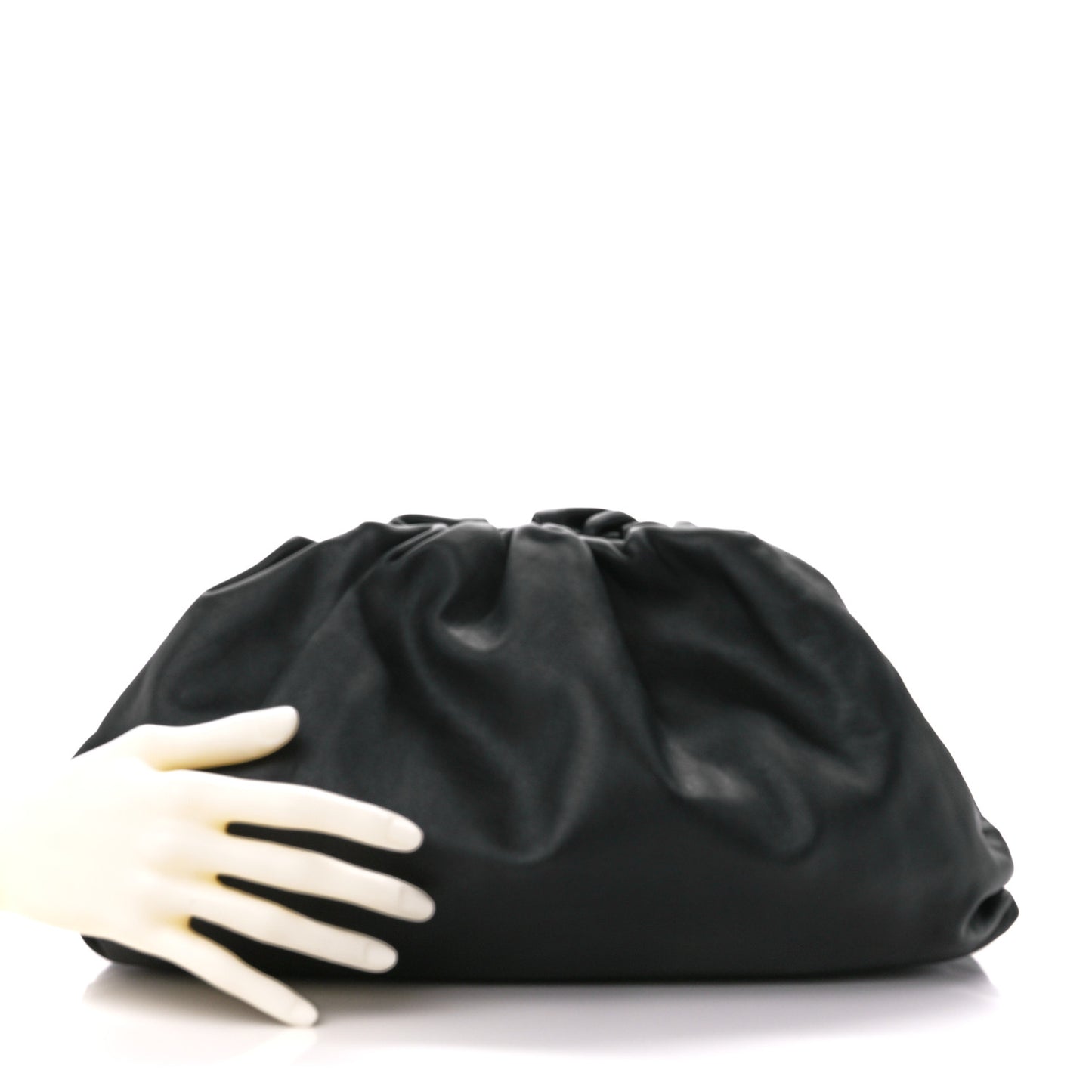 Smooth Butter Calf The Pouch Oversized Clutch Black