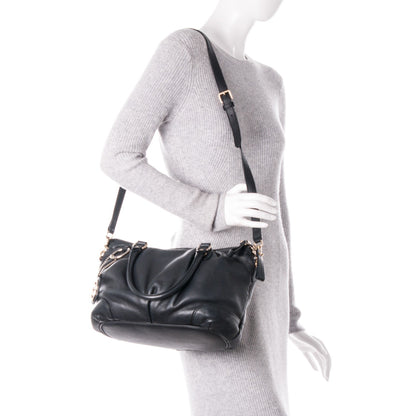 Gucci Calfskin Medium Sukey Top Handle Bag Black 3 of 7