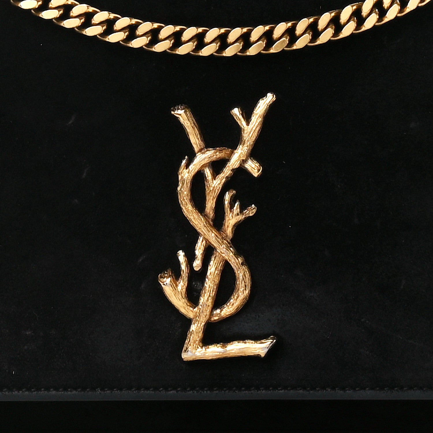 Saint Laurent Suede Medium Classic Monogram Kate Satchel Black 9 of 11
