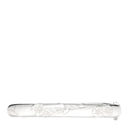 Tiffany Sterling Silver Nature Rose Bangle Bracelet 3 of 4