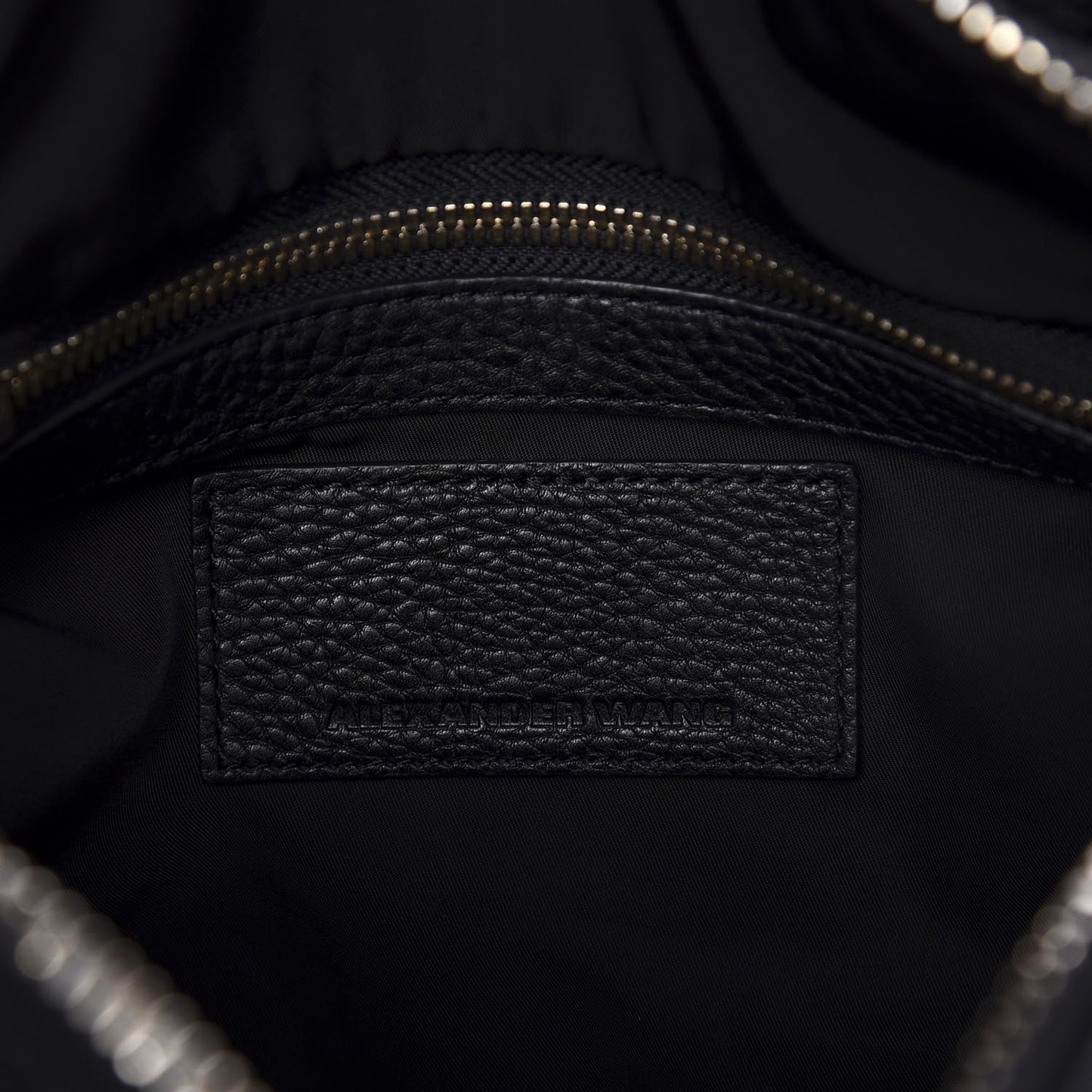 Pebbled Lambskin Rocco Black Pale Gold Hardware