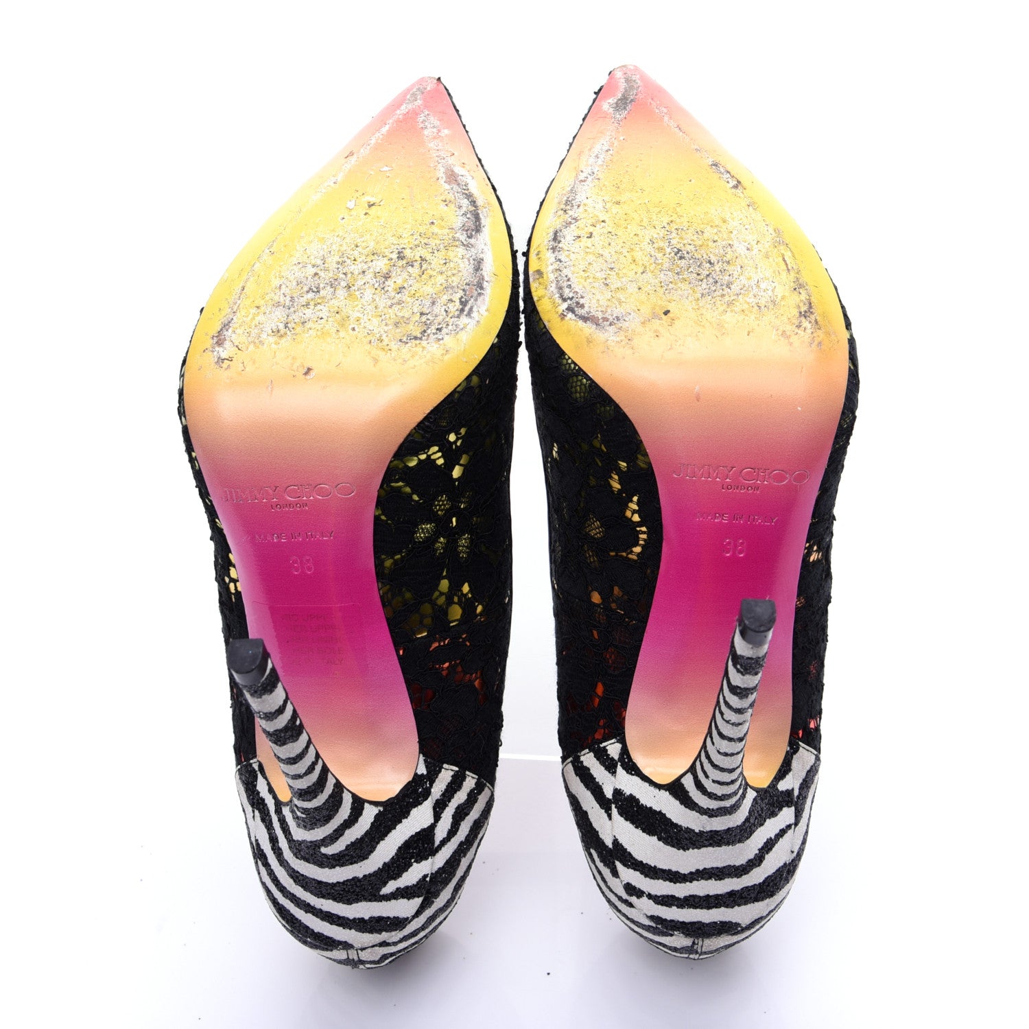 Jimmy Choo X ROB PRUITT Lace Anouk Pumps 38 Multicolor 10 of 12