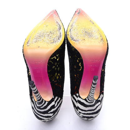 Jimmy Choo X ROB PRUITT Lace Anouk Pumps 38 Multicolor 10 of 12