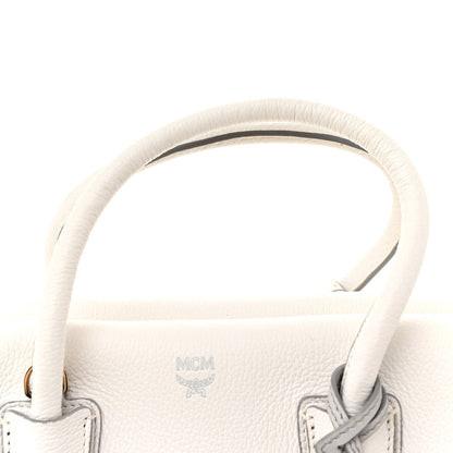 MCM Grained Calfskin Medium Milla Tote White 13 of 26