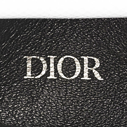 Christian Dior Grained Calfskin Oblique Card Holder Black 6 of 6