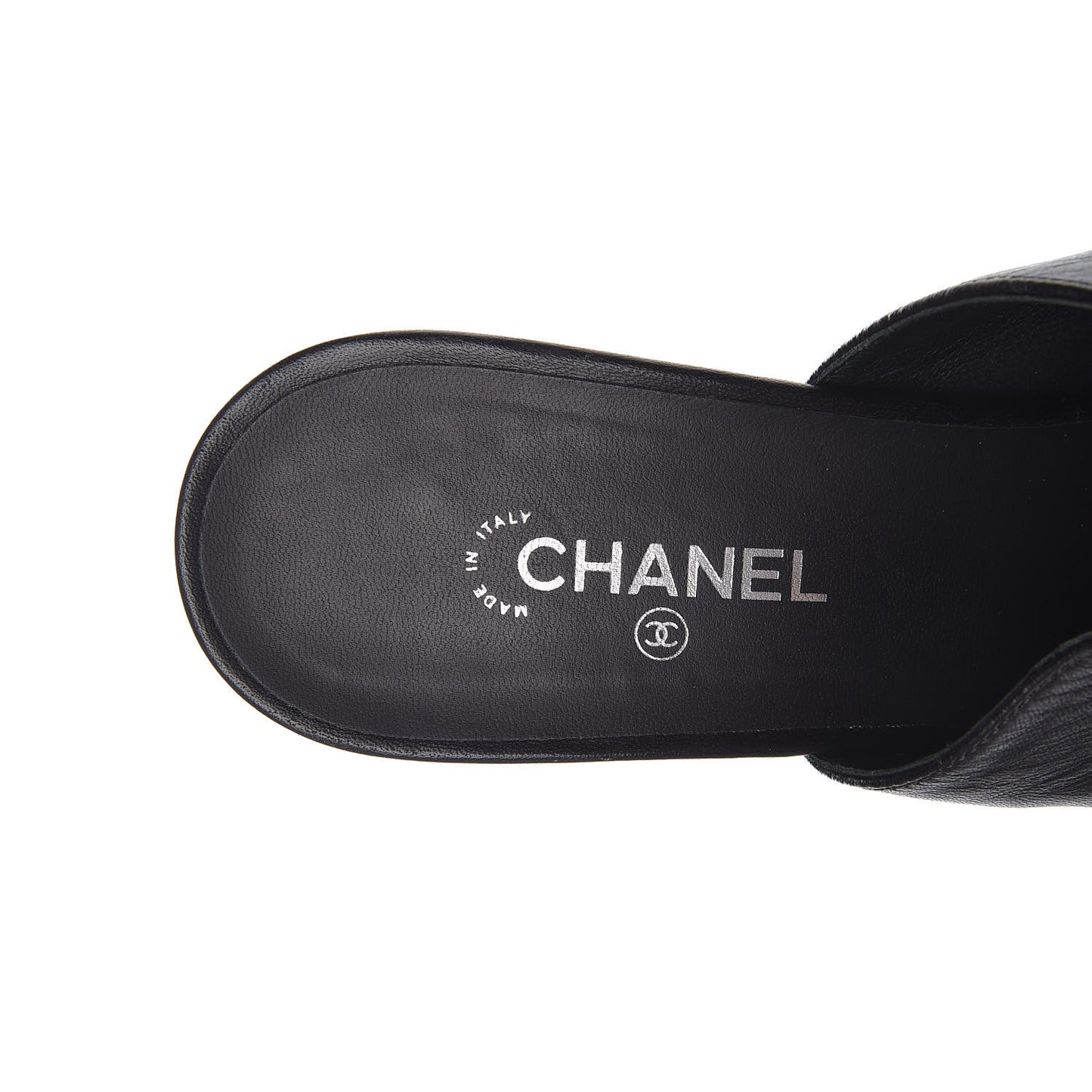 Lambskin Cap Toe CC Mules 38 Black