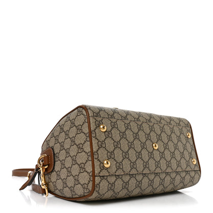 Gucci GG Supreme Monogram Blind for Love Embroidered Small Boston Beige Tuscany 4 of 12